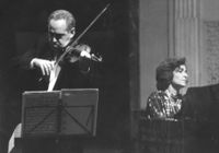 Félix Ayo, violín y Emma Giménez, piano el 9 de diciembre de 1986 en el Círculo Industrial de Alcoy