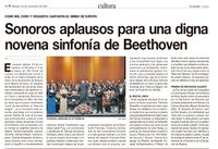 CRÓNICA NOVENA SINFONÍA DE BEETHOVEN