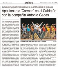 CRÓNICA COMPAÑÍA ANTONIO GADES - CARMEN
